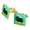 thumbnail image 1 of I'm The Black Sheep Funny Square Cufflink Set - Silver or Gold, 1 of 5