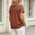 thumbnail image 7 of ClodeEU Women's Round Neck Short Sleeve Blouses,Casual Loose Fit Shirts for Summer ,Women's Plus S, 7 of 7