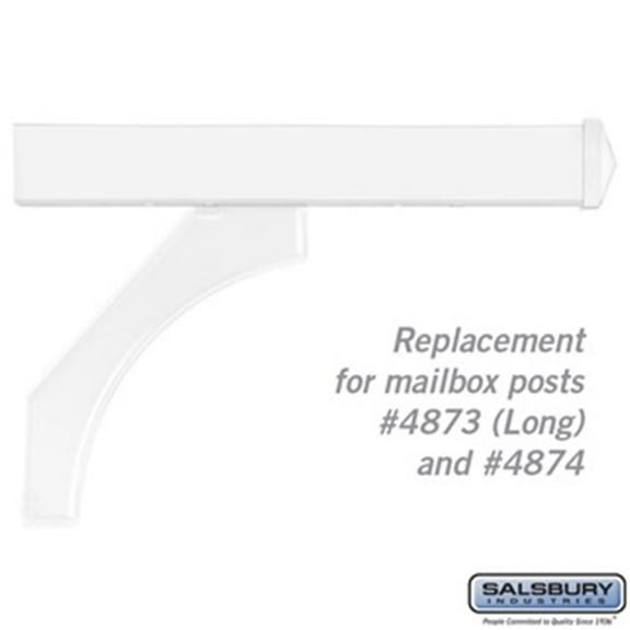SalsburyIndustries 4878WHT Replacement Arm Kit For Deluxe Post 2 Mailboxes - White