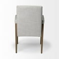 thumbnail image 4 of Mercana  Palisades Cream Fabric Wrap Brown Wood Frame Dining Chair, 4 of 7