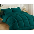 thumbnail image 2 of 3 Piece New Fluffy Pattern Comforter Set, 800 TC, 100% Egyptian Cotton, Full/Queen Size Teal Solid, 2 of 6