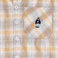 thumbnail image 5 of JUMEYU Toddler Button Down Shirt Little Big Boys Shirt Solid Color Short Sleeve Button Down Casual Shirt 3T 4T (Yellow,3-4 Years), 5 of 9