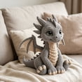 thumbnail image 6 of Hometravel Soft Knitted Cotton Dinosaur Plush Toy, Handmade Crochet Stuffed Animal Decor, Cute Knitted Dinosaur Figurine for Shelf, Bedroom, Gift Display, 6 of 6