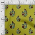 thumbnail image 1 of oneOone Polyester Lycra Fabric Leaves & Floral Block Printed Fabric 1 Yard 56 Inch Wide, 1 of 5