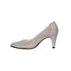 thumbnail image 3 of ZAPATILLAS TACONES VESTIR LEON MUJER DAMA PLATA TEXTIL 9730 LEON 9730, 3 of 3