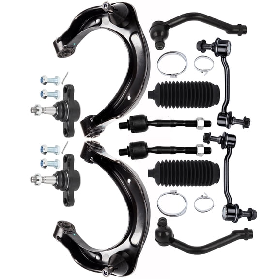 SCITOO 12pcs Suspension Kit For 2006-2008 For Hyundai Sonata 2006-2007 For Hyundai Azera w/ Suspension Parts Upper Control Arm Lower Ball Joint Sway Bar Link Inner Outer Tie Rod End w/ Boots