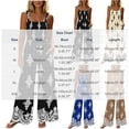thumbnail image 3 of PBFRDSJ Boho Jumpsuit for Women Smocked Bodice Floral Cami Wide Leg Jumpsuit Summer Sleeveless Square Neck Loose Rompers with Pockets, 3 of 7