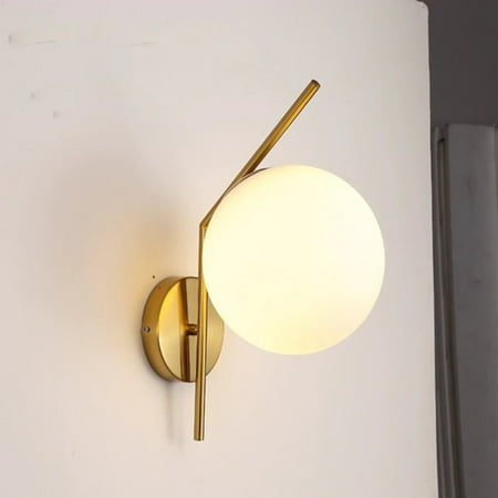 

Handmade Modern Brass 1 Holder White Glass Globe Shade Wall Sconce - Brass Antique Wall Light