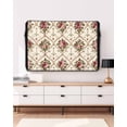 thumbnail image 3 of Outdoor TV Cover 70 to 75 Inch Weatherproof, Vintage Floral Waterproof TV Screen Protector for Outside Decor with Zipper and Pocket 68"L x 42"H , Rose Pattern Pink Beige, 3 of 7