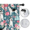 thumbnail image 4 of Blackout Kids Curtains,Husky Dog Flower Floral Childrens Insulated Curtains Set Of 2,Bedroom Essentials,Toddler Room Decor 42x54in(106x137cm), 4 of 4