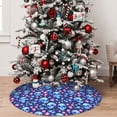 thumbnail image 5 of Yiaed Blue Skull Flower Print Christmas Tree Skirt , Tree SkirtsTree Mat for Christmas Winter Holiday Indoor Decorations-30", 5 of 7