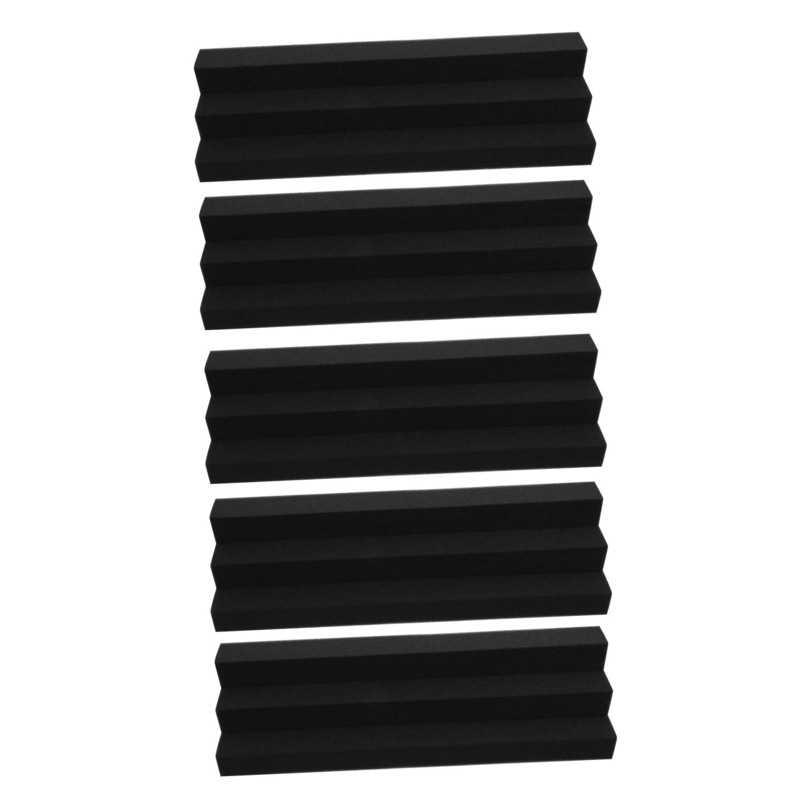 HONMEET 5-Pack Black Acoustic Soundproof Corner Panels for Echo and Reverb Noise Reduction in Home Studio