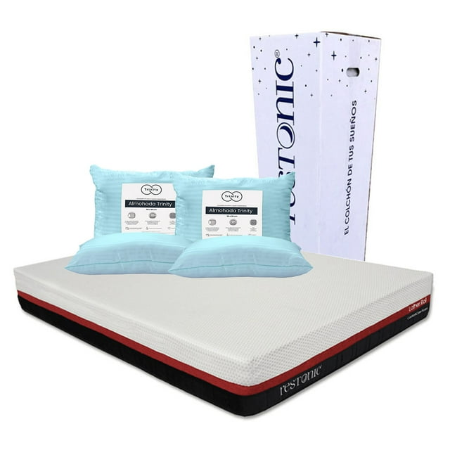 Colchón Matrimonial Roll Restonic + Almohada Trinity 2
