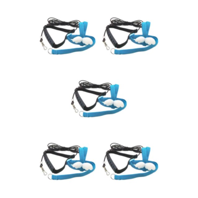 mmirethe Harnais Réglable pour Oiseaux avec Poignée Confortable pour Perroquets Grand Application Facile à Mignon Bleu Brume 5ensemble