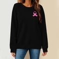 thumbnail image 2 of Hurxie Breast Cancer Sweatshirts Women Pink Ribbon Breast Cancer Awareness Long Sleeve Shirt Fall Crew Neck Pullover, 2 of 5