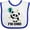 White and Royal, variant on Inktastic Babys First Birthday Panda with Balloon Boys or Girls Baby Bib