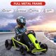 thumbnail image 1 of Historyli Kart de 24 V para niños mayores de 8 años, coche de carreras de derrape de 8 mph con música, verde, 1 of 6