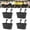 4x Black, variant on 4pcs Hanging Flower Pots, Metal Iron Wall Planter Indoor/Outdoor for Railing Fence Balcony Garden Home Decoration with Detachable Hooks