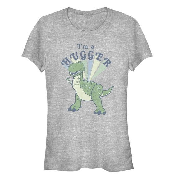 Junior's Toy Story I'm a Hugger Rex Graphic Tee Athletic Heather Medium