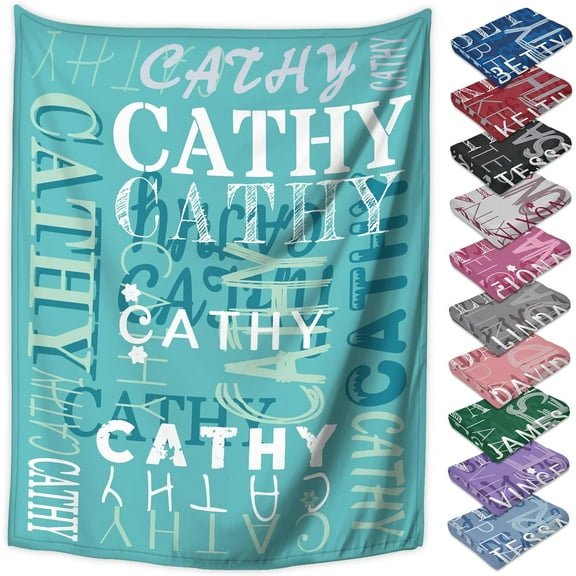Custom Blanket Personalized Blankets and Throws Customized Blanket with Name for Baby Kids Adult Gifts for Christmas Birthday Valentines Day