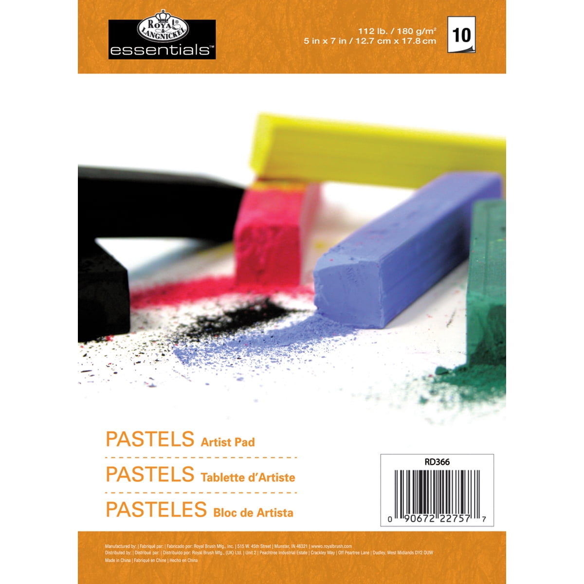 essentials(TM) Pastels Artist Paper Pad 5"X7"10 Sheets