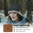 thumbnail image 4 of Yontune Gray Bluetooth Speaker Beanie Hats with Scarf for Outdoor Valentine's Day Gift for Men & Women, 4 of 8