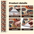 thumbnail image 5 of Peel and Stick Wallpaper Abstract Mandala Geometric Motifs Earthy Tribal African Wall Mural 17.7in x 9.8ft Self Adhesive Removable Wall Paper Renter Friendly Wallpaper for Nursery Bedroom Cabinets, 5 of 8