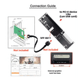 thumbnail image 3 of Oculink SFF-8612 8X to PCIE X16 PCI-Express Adapter with ATX 24Pin Power Port for Mainboard Graphics Card, 3 of 6