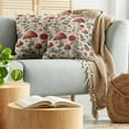 thumbnail image 5 of Ambesonne Rustic Throw Pillow Cover 2 Pack, Floral Woodland Mushrooms, 16", Champagne Dark Coral, 5 of 7