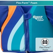 Aqua SwimSchool Grow-with-Me Swim Vest, Ages 3-6, 32-50 lbs, Blue