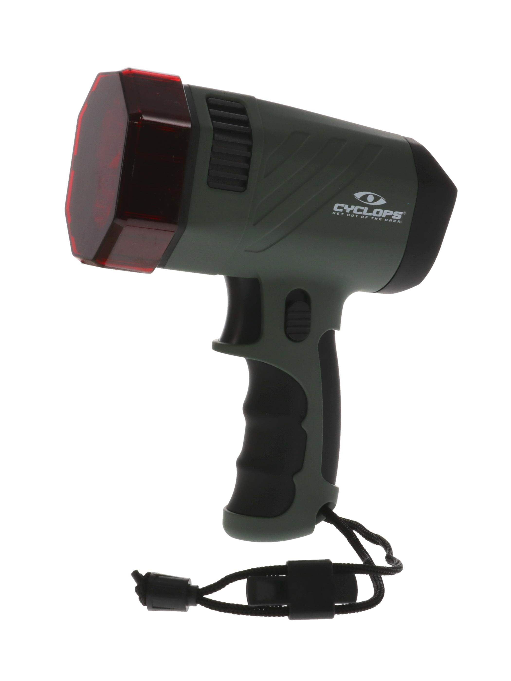 CYCLOPS REVO X-15 1500 Lumens Lighweight 4 Lighting Modes Rechargeable LED Handheld Spotlight | Emergency Whistle on lanyard & Detachable Red Lens Included
