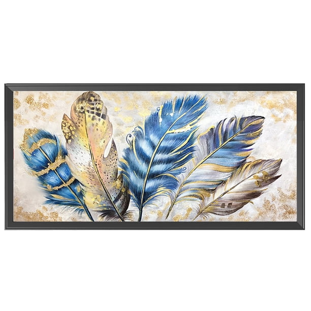 Cuadros Decorativos 3 hilos DIY bordado completo plumas estampado punto de cruz para regalos de decoración del hogar JShteea Nuevos Originales