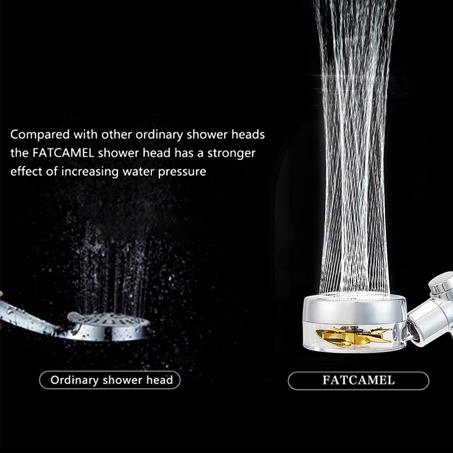 Handheld Turbocharged Pressure Propeller Shower Propeller Driven