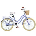 thumbnail image 7 of Aukfa 20" Girls Bike with Basket – Kids Bicycle for Ages 7-12, Front & Rear Brakes,Purple, 7 of 7