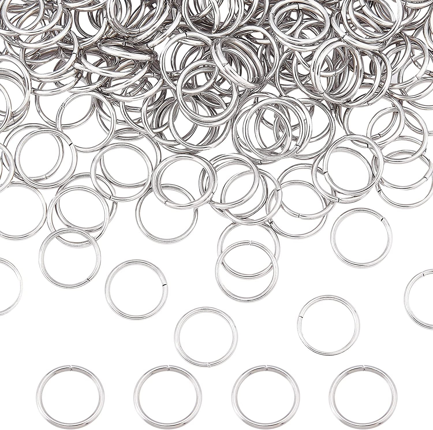 1030pcs Open Jump Rings 4-10mm Diameter Multi-Colored Jewelry Making DIY Necklace Connection Rings for Necklace, Women's, Size: Small