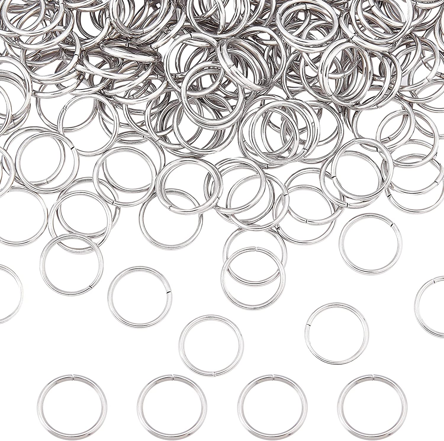 1 Box 310Pcs Stainless Steel Jump Rings 10mm Open Jump Ring