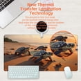 thumbnail image 4 of Large Gaming Mouse Pad for Desk, Baby Turtles On Beach Desk Mat, Cute Sea Turtle Desk Pad, 31.5"x11.8" Extended Big Computer Keyboard Mouse Pad with Non-Slip Base and Stitched Edge, 4 of 13