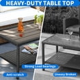 thumbnail image 6 of Dextrus Indoor Outdoor Wicker Coffee Table,Patio Furniture Rectangle Outside Side Table-Black, 6 of 6