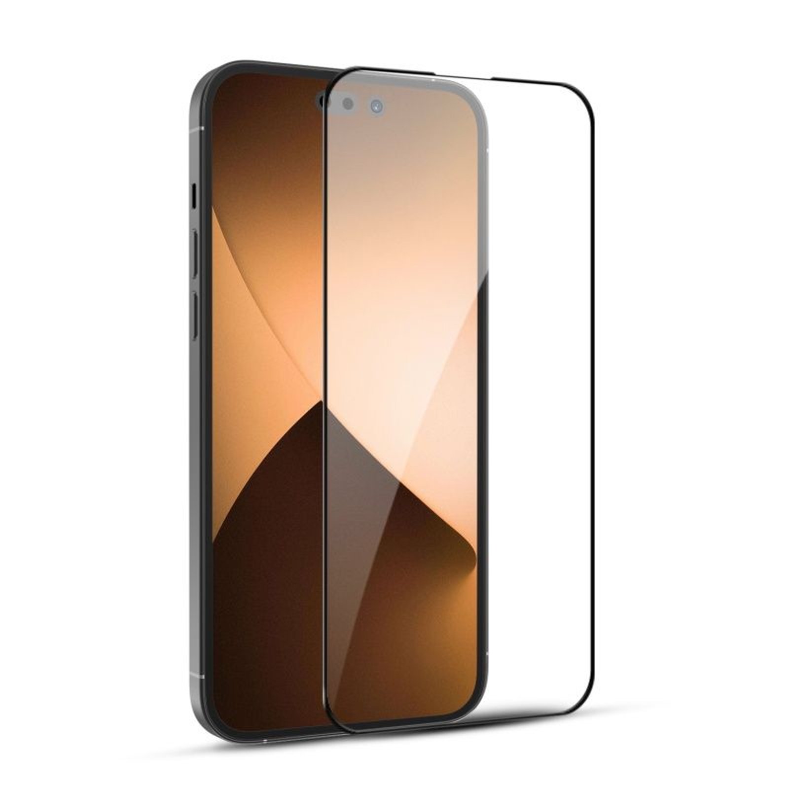 Pro Full Coverage Tempered Glass Screen Protector Compatible With Apple iPhone 14 Pro (6.1) - Black
