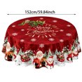 thumbnail image 5 of Christmas Tablecloth Round 60 Inch, Holiday Dining Table Cover, Festive Christmas Table Decor for Kitchen Home Party, 5 of 5