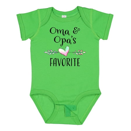 

Inktastic Oma and Opa s Favorite- Heart Grandchild Gift Baby Boy or Baby Girl Bodysuit