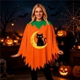 thumbnail image 2 of DHFJKG Pumpkin Poncho For Women Halloween Spooky Pumpkin Cape Halloween Party Accessory, 2 of 5