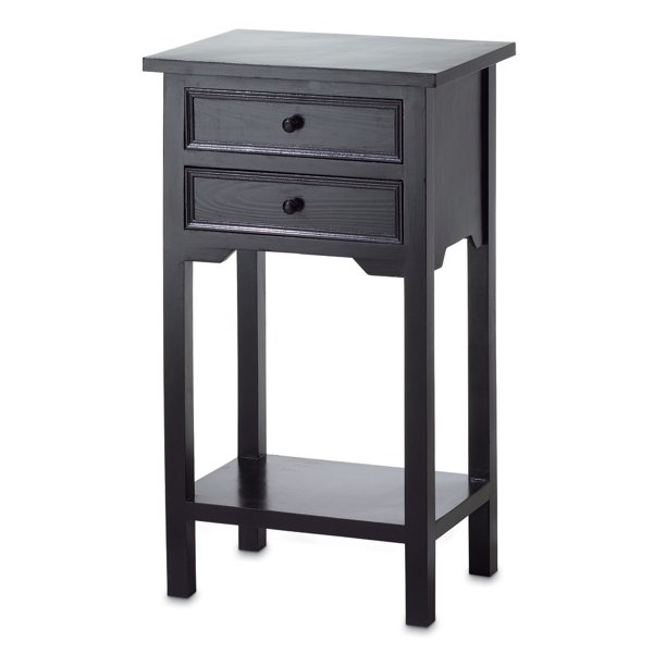 Side Table Mdf Wood Black Modern Small Side Table With Storage Walmart Com Walmart Com