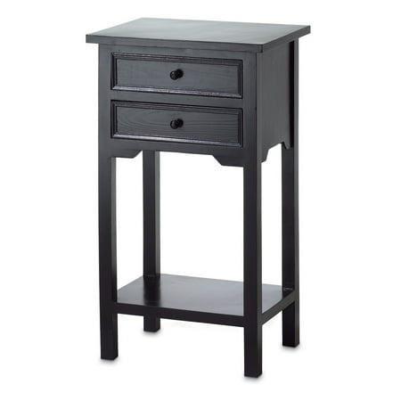 Leather Mdf Table - Side Table, Mdf Wood Black Modern Small Side Table With Storage