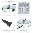 thumbnail image 6 of Neoglint Crystal Table Lamp Set of 2, Modern Bedside Light with 2 USB Ports, Silver Nightstand Lighting for Bedroom Living Room, 6 of 8