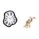 thumbnail image 5 of Reloj de pared con forma de bandeja, estatua, reloj electrónico moderno con números , decoración funcional, arte, escultura vívida, ideal para, 5 of 8