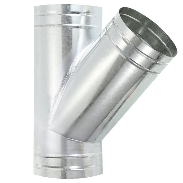 Conector de manguera de conducto de aire Uxcell de hierro plateado de 3 vías, adaptador de tubo de escape de 6 pulgadas