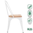 thumbnail image 2 of Silla Tolix Blanco Metálico Con Asiento Madera Para Comedor blanco KingsHouse Tolix, 2 of 9