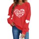 thumbnail image 2 of Xuyuer Valentines Sweatshirts for Women Heart Print Graphic Valentine Sweatshirts Casual Tops, 2 of 9