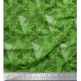 thumbnail image 1 of Soimoi Green Rayon Fabric Facets Triangle Geometric Decor Fabric Printed Yard 58 Inch Wide, 1 of 3